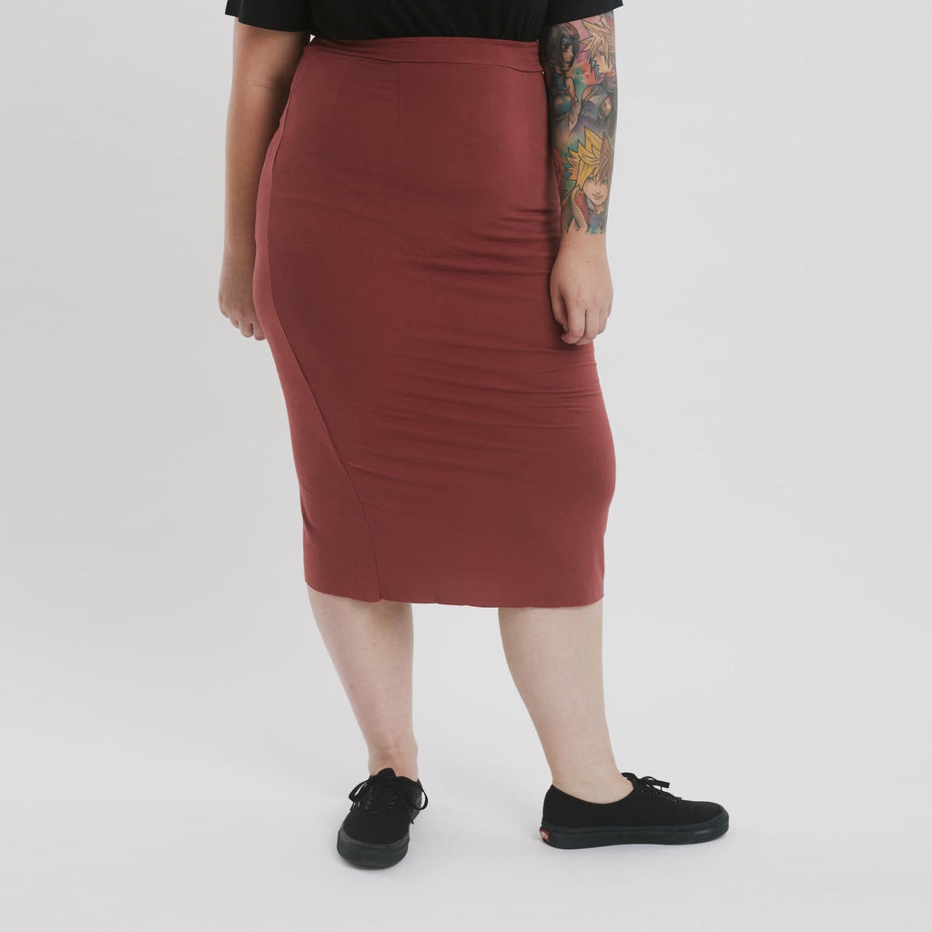 High-waisted Pencil Skirt  The Shapes United High Waisted Skirt.