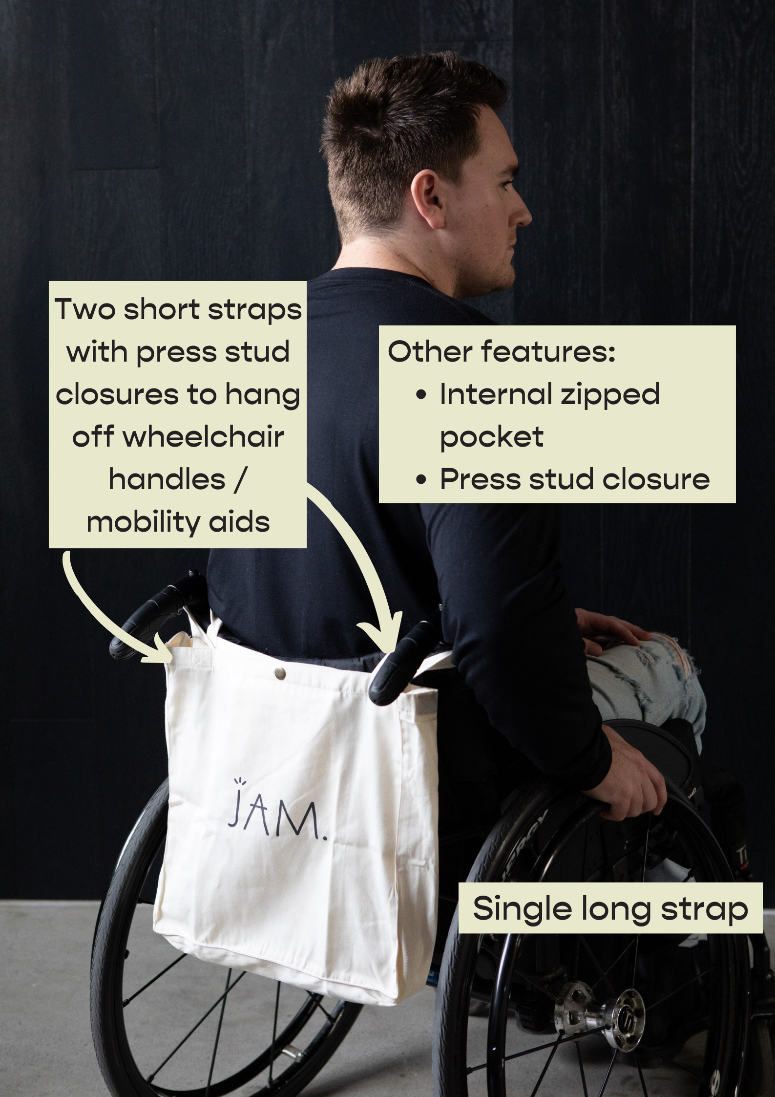 JAM the Label Tote Bag - Mango Lines