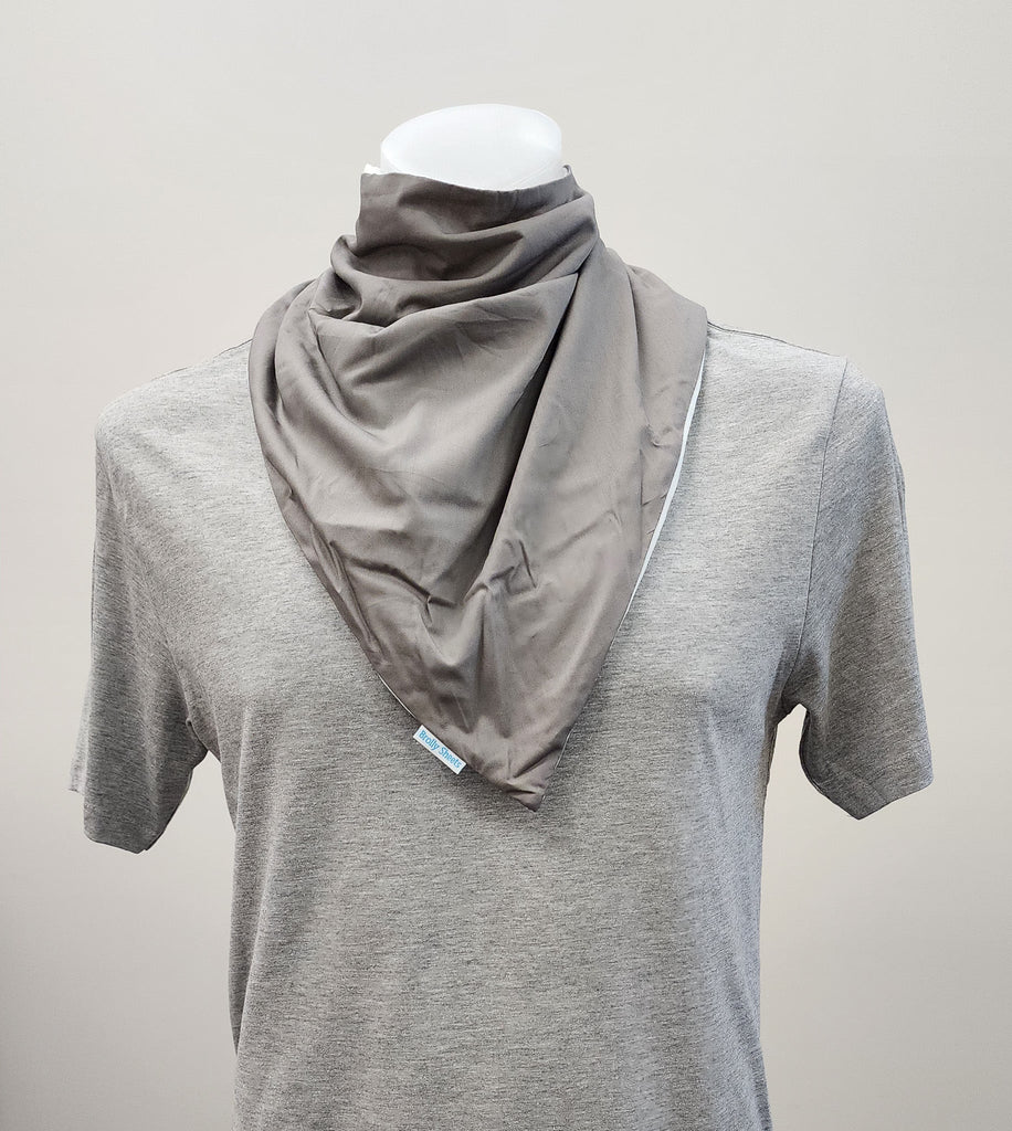 waterproof bandana bib grey adult