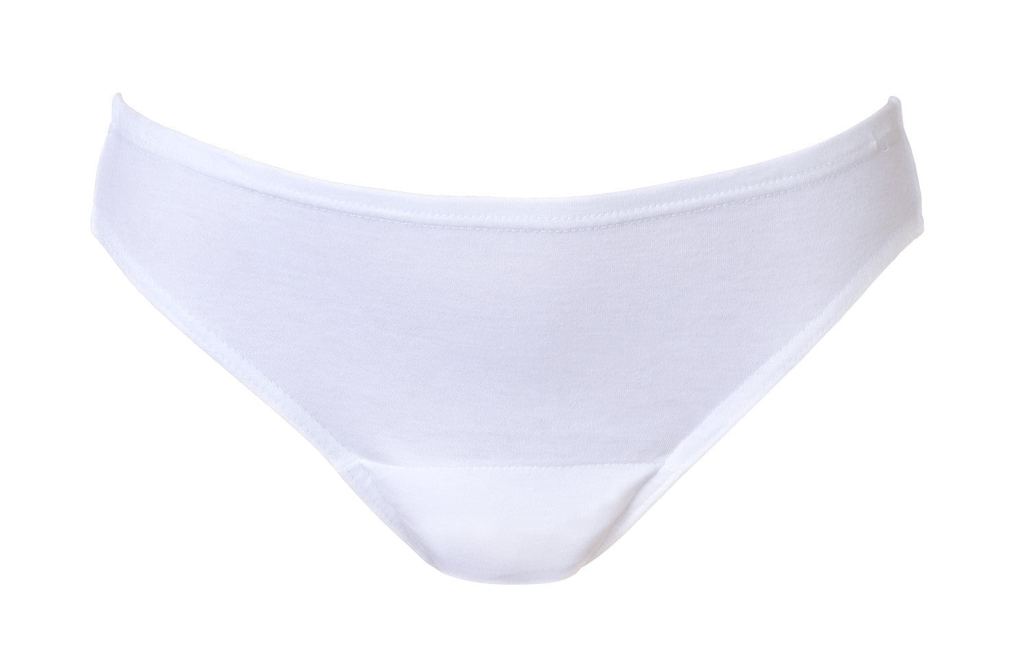 Ladies white, high cut brief