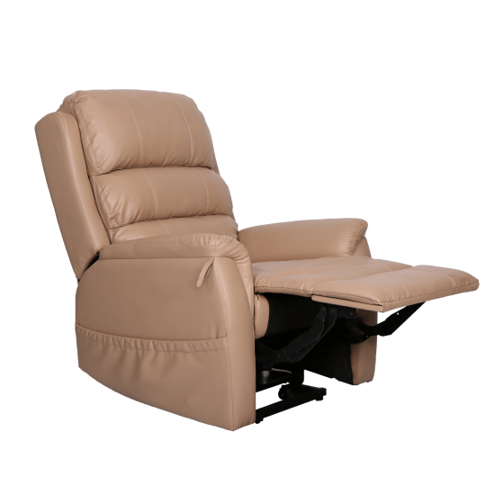 Aspire IDAHO Lift Recline Chair - Dual Action - Latte Vinyl