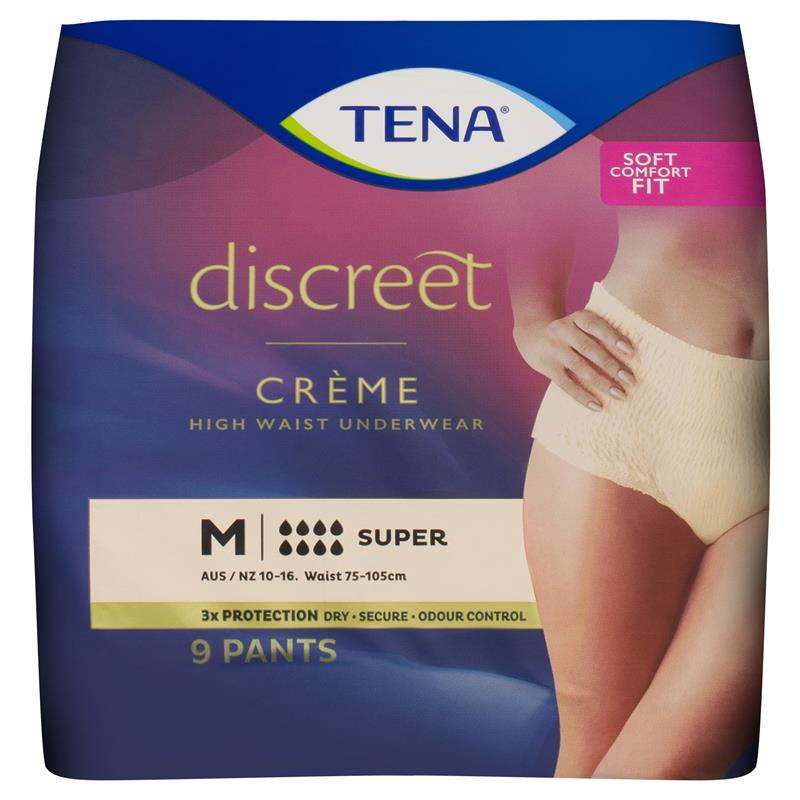 TENA Discreet High Waist Underwear Super Crème