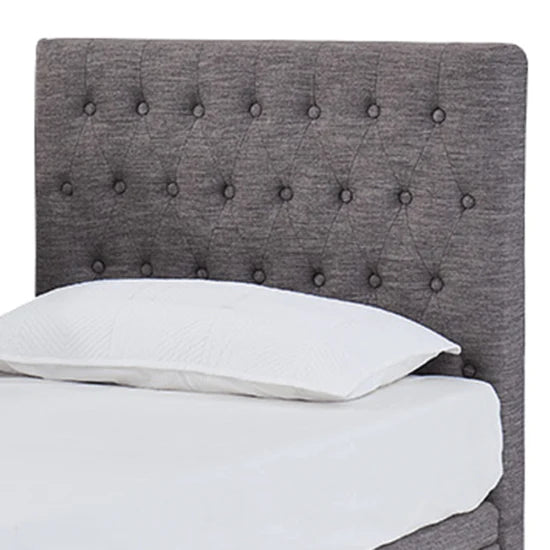 ASPIRE ComfiMotion Headboard Chesterfield - Portobello Grey - King Single