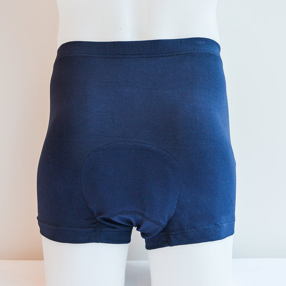 Back dark blue Men Absorbent Cotton Underwear