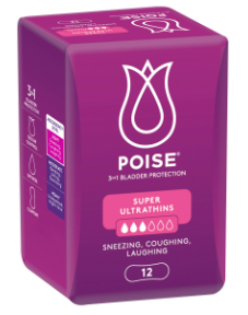 Poise Ultrathin Pads For Bladder Leaks Super 12 Pack