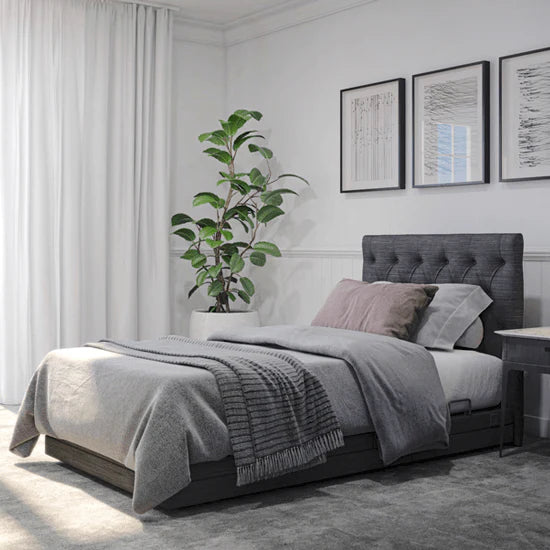 ASPIRE ComfiMotion Active Care UltraLow Bed - Portobello Grey - King Single